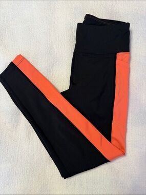 Lularoe Black and Orange Active Fitness Leggings